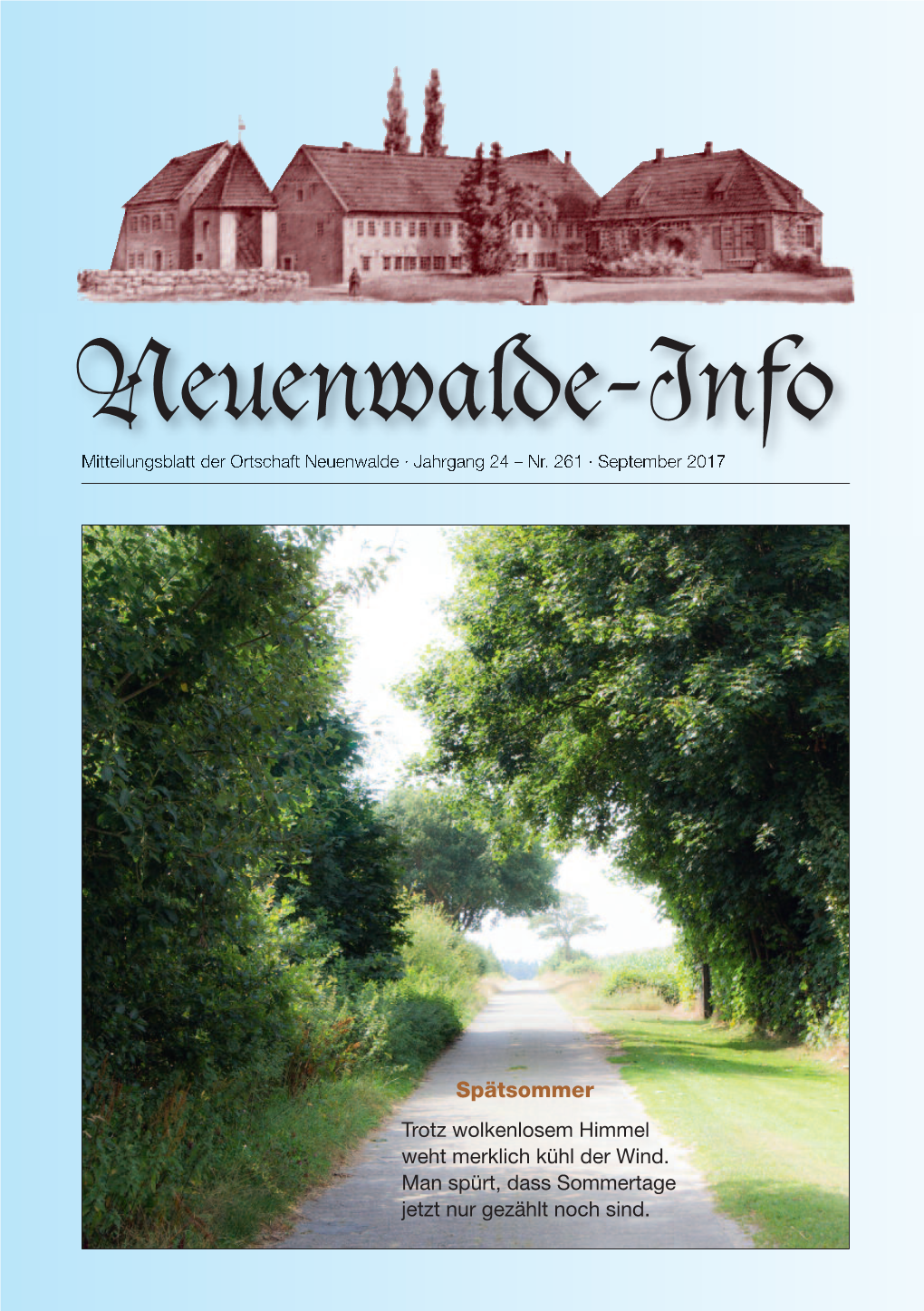 Neuenwalde-Info Mitteilungsblatt Der Ortschaft Neuenwalde · Jahrgang 24 – Nr