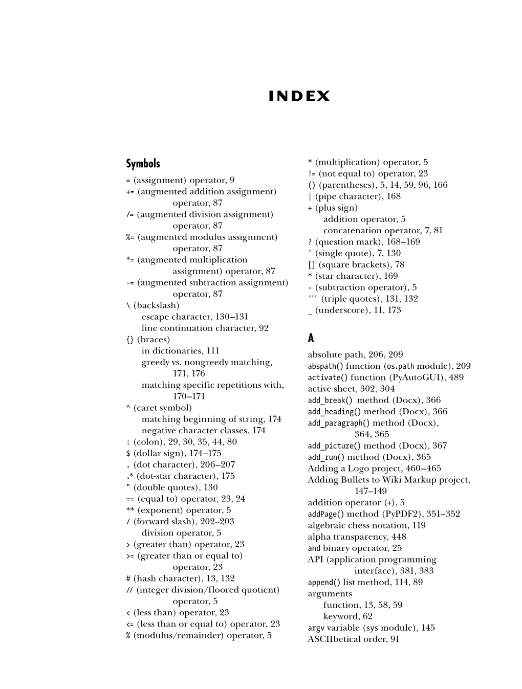 View the Index