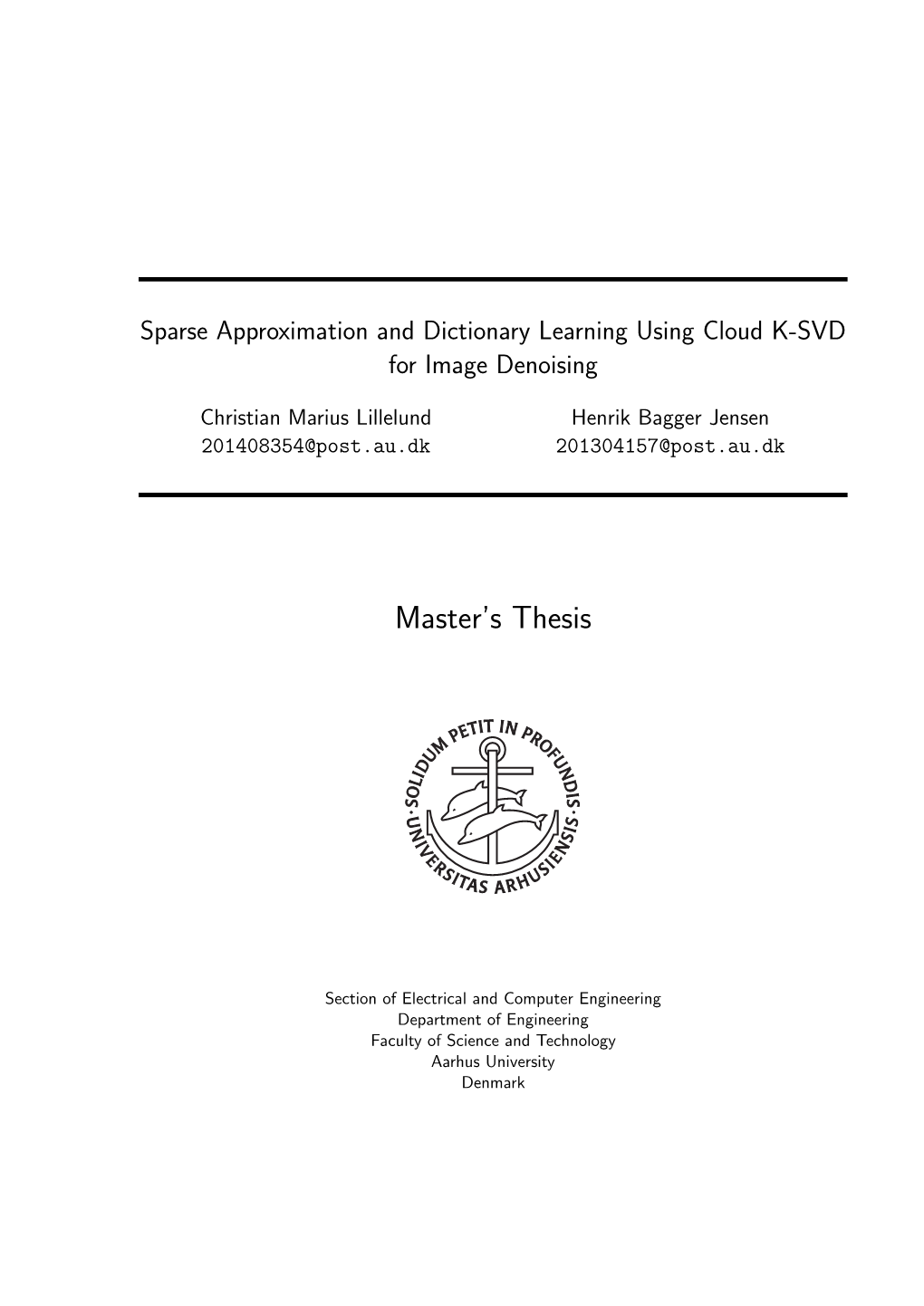 Sparse Approximation and Dictionary Learning Using Cloud K-SVD for Image Denoising