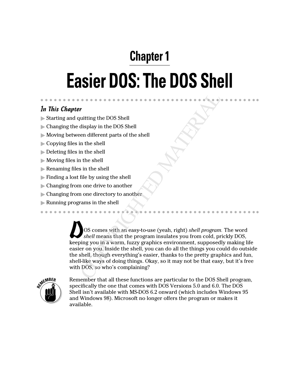 Easier DOS: the DOS Shell