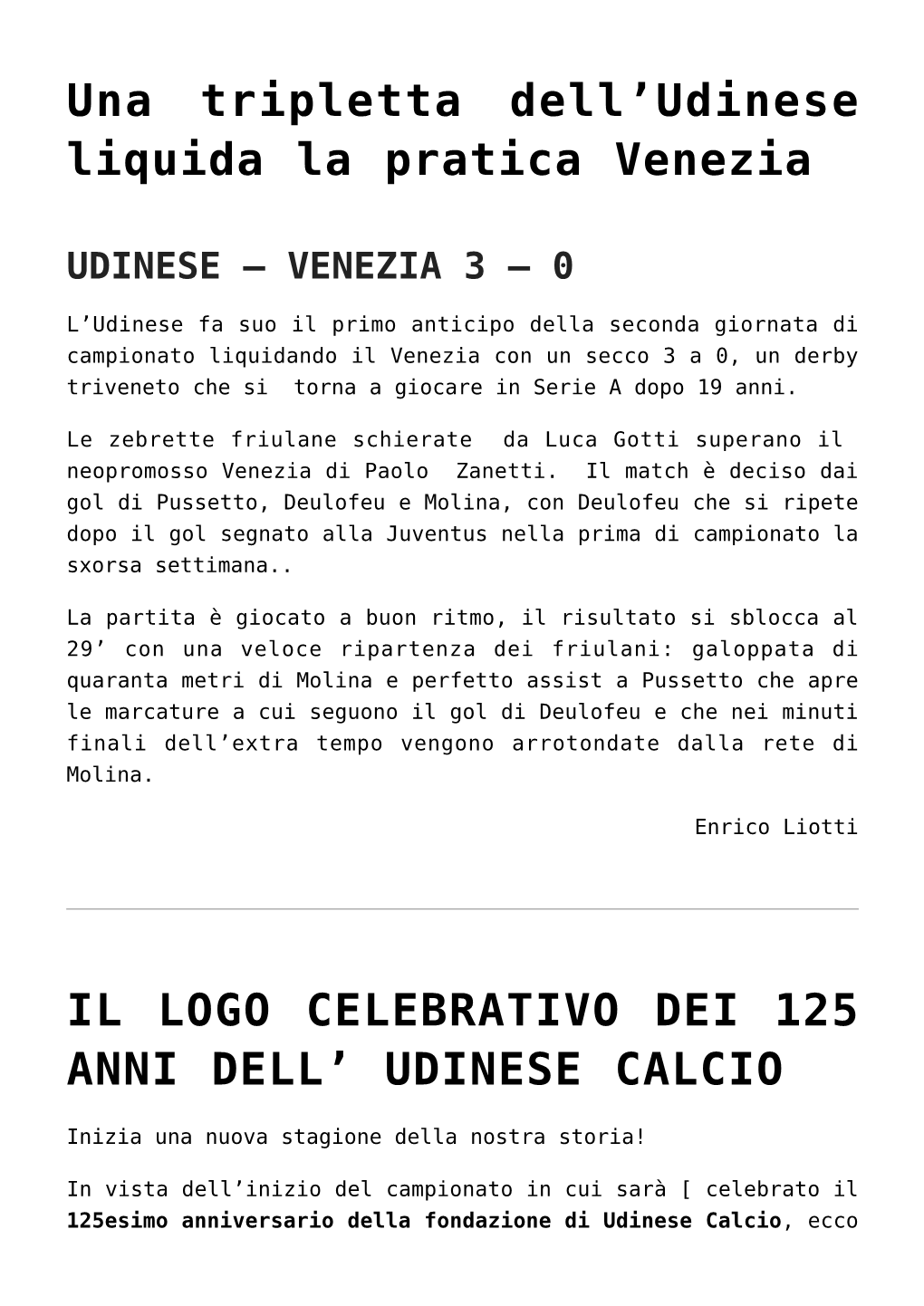 Udinese Calcio: Luca Gotti Confermato Alla Guida Della Prima Squadra,Torino 2 Udinese 3 &#8211; Terza Vittoria Di Fila Delle