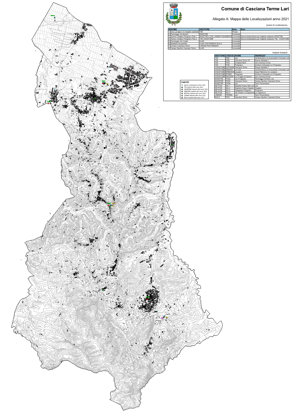 Allegato A: Mappa Delle Localizzazioni Anno 2021