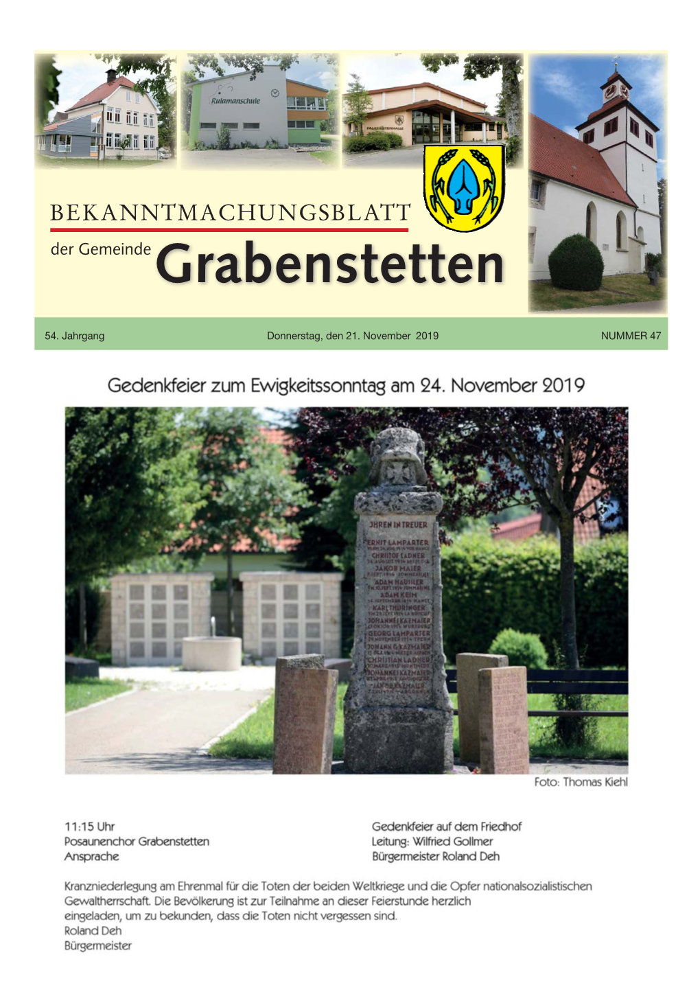 Mitteilungsblatt KW 47/2019