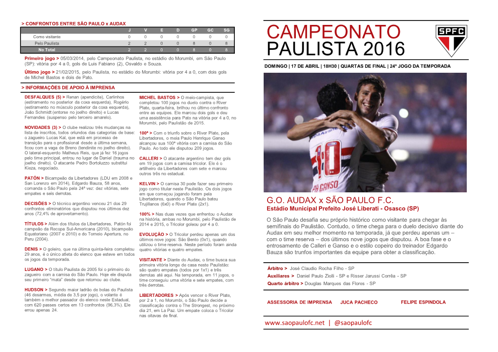 Paulista 2016 Campeonato