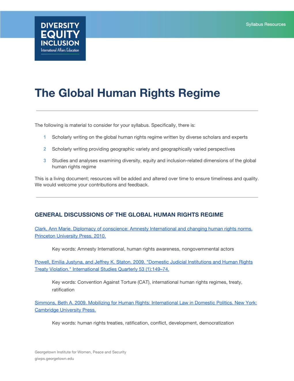 The Global Human Rights Regime