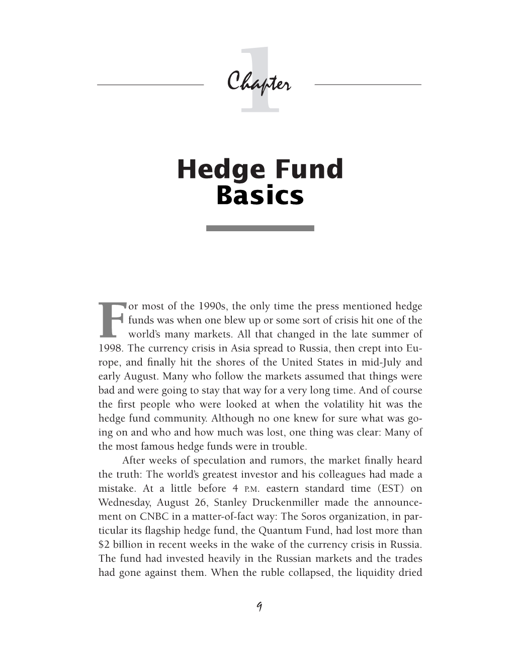 Hedge Fund Basics