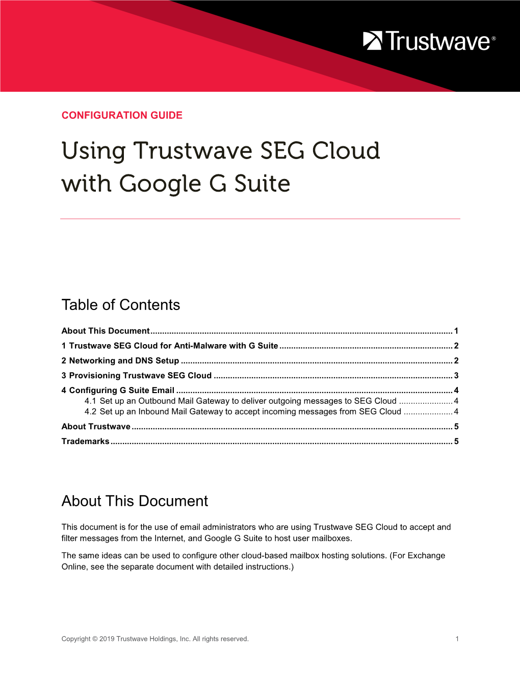 Using SEG Cloud with Google G Suite Email