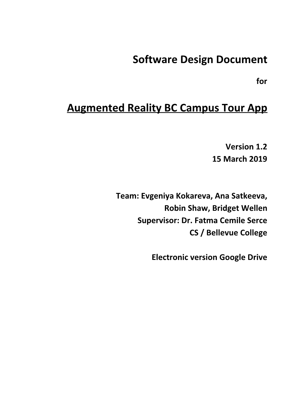 Augmented Reality BC Campus Tour App