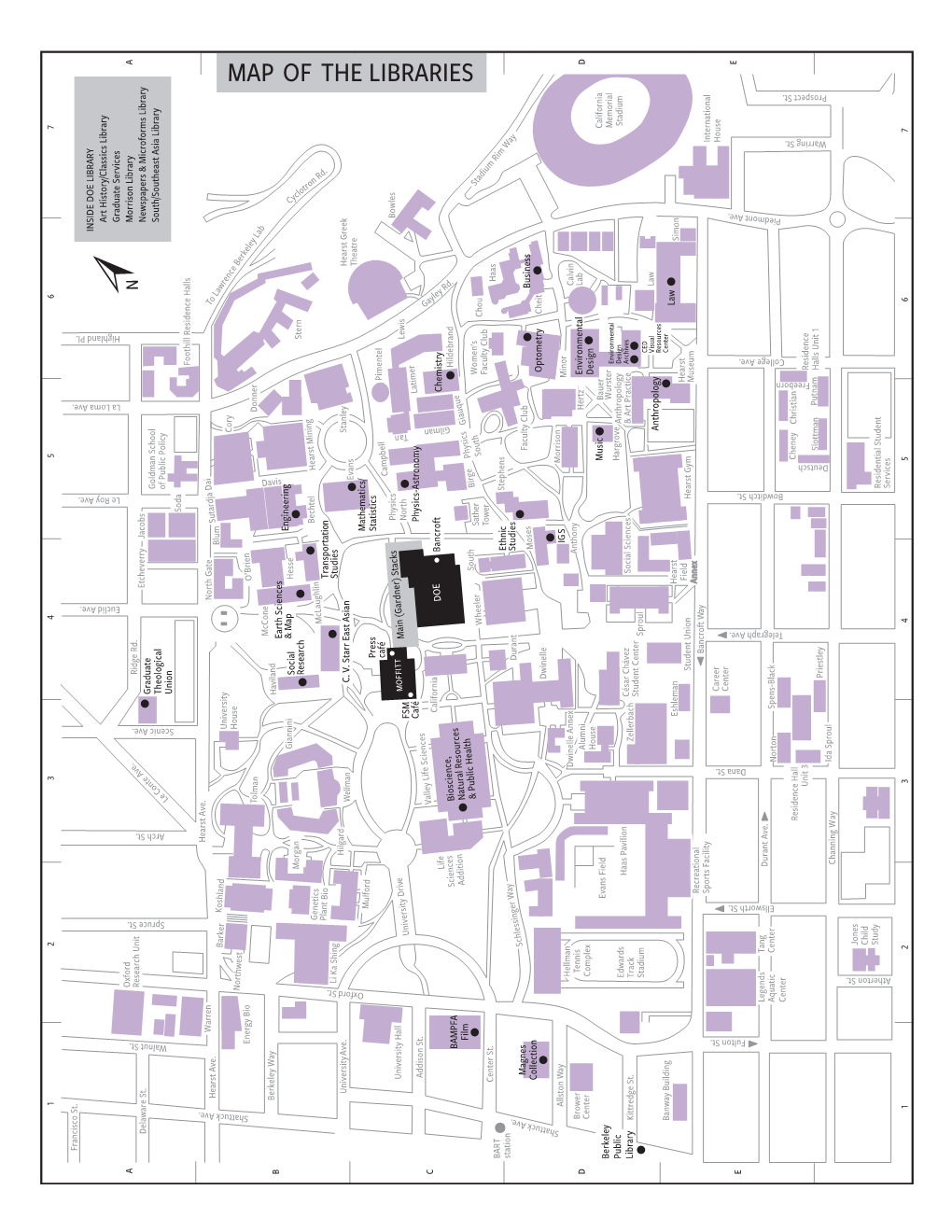 Map of the Libraries