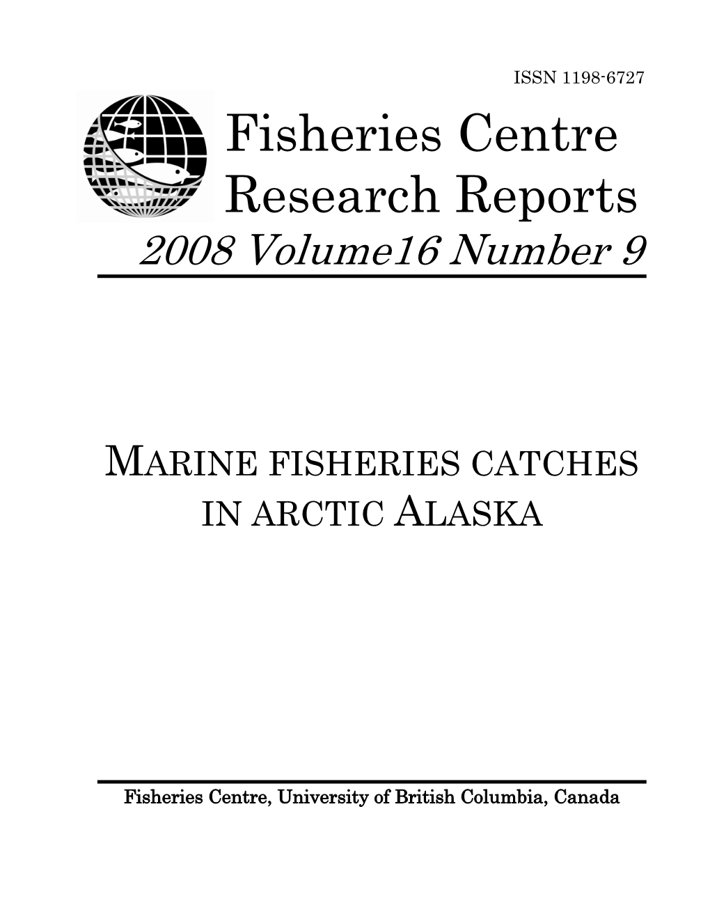 Marine Fisheries Catches in Arctic Alaska