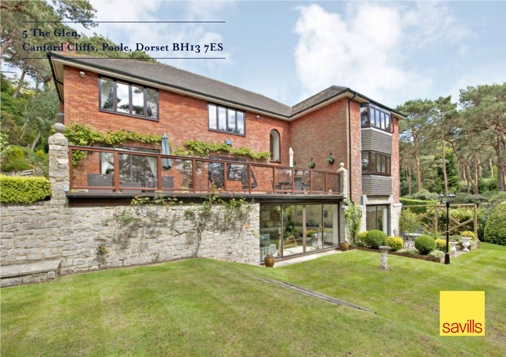 5 the Glen, Canford Cliffs, Poole, Dorset BH13 7ES SPACIOUS HOUSE in TRANQUIL SETTING with BEAUTIFUL GARDENS OVERLOOKING PARKSTONE GOLF COURSE