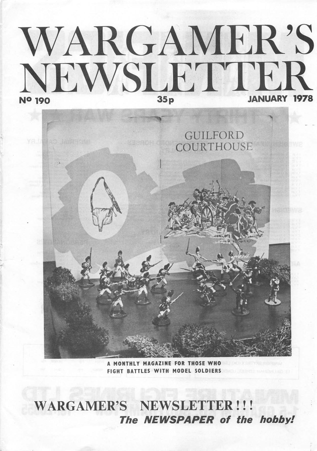 WARGAMER's NEWSLETTER NO 190 35 P JANUARY 1978