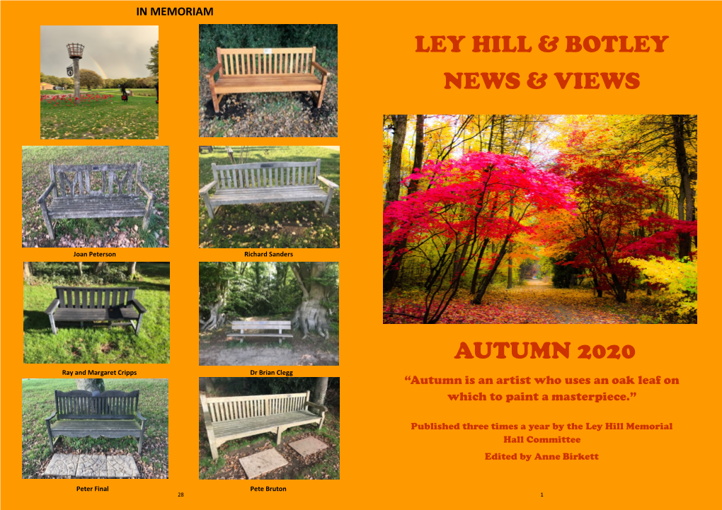 Ley Hill & Botley News & Views Autumn 2020