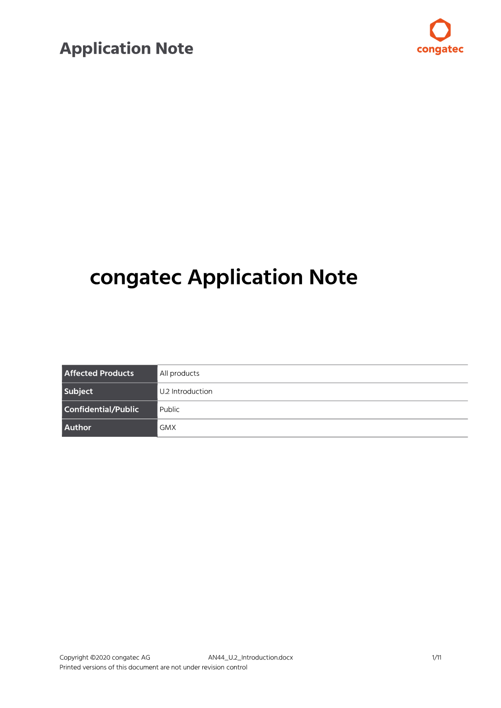 Congatec Application Note