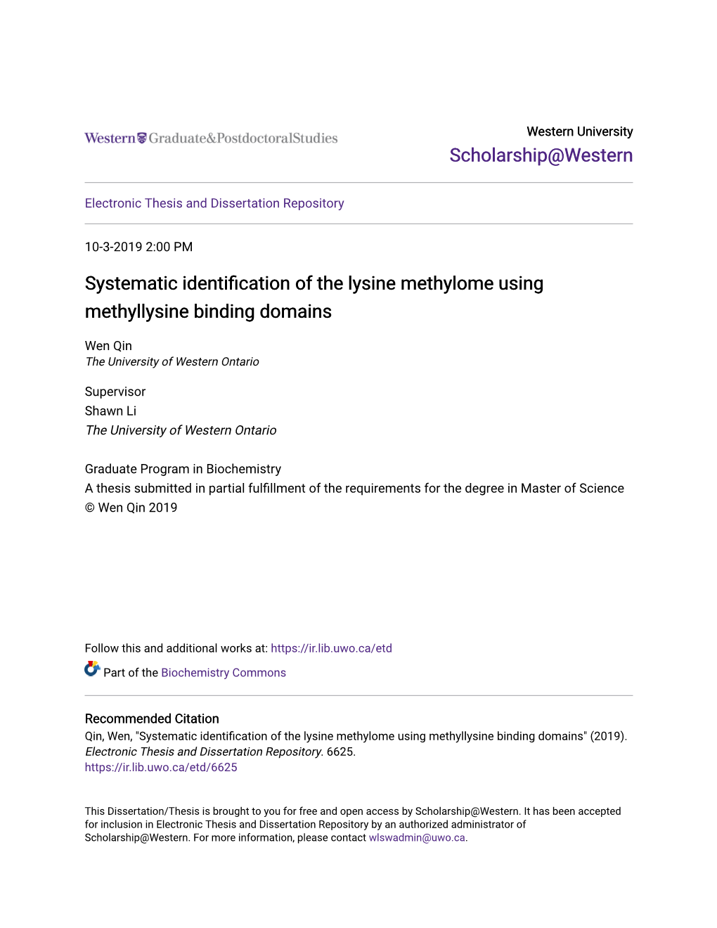 Systematic Identification of the Lysine Methylome Using Methyllysine Binding Domains