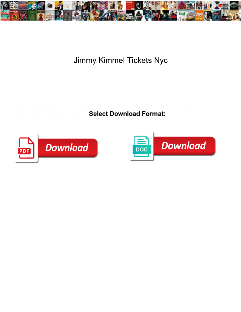 Jimmy Kimmel Tickets Nyc