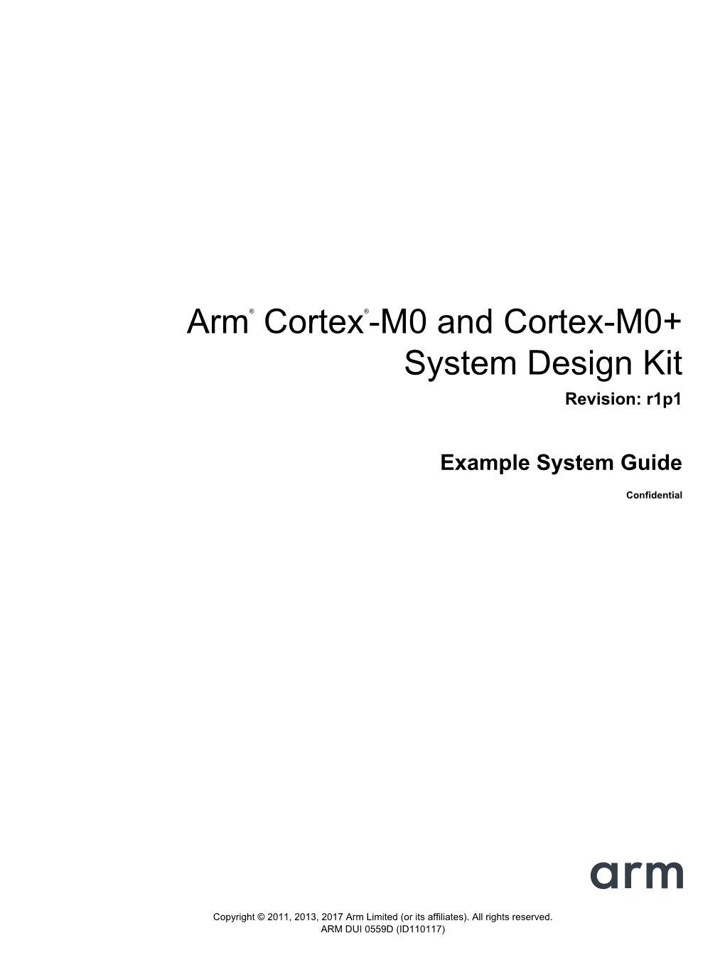 Arm Cortex-M0 and Cortex-M0+ System Design Kit Example System Guide