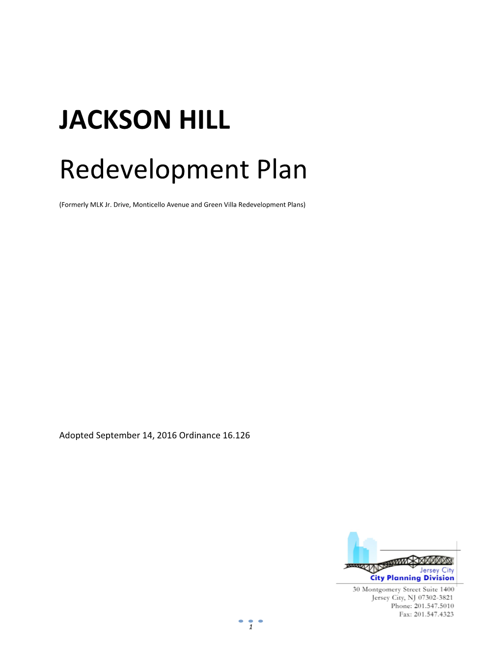 JACKSON HILL Redevelopment Plan