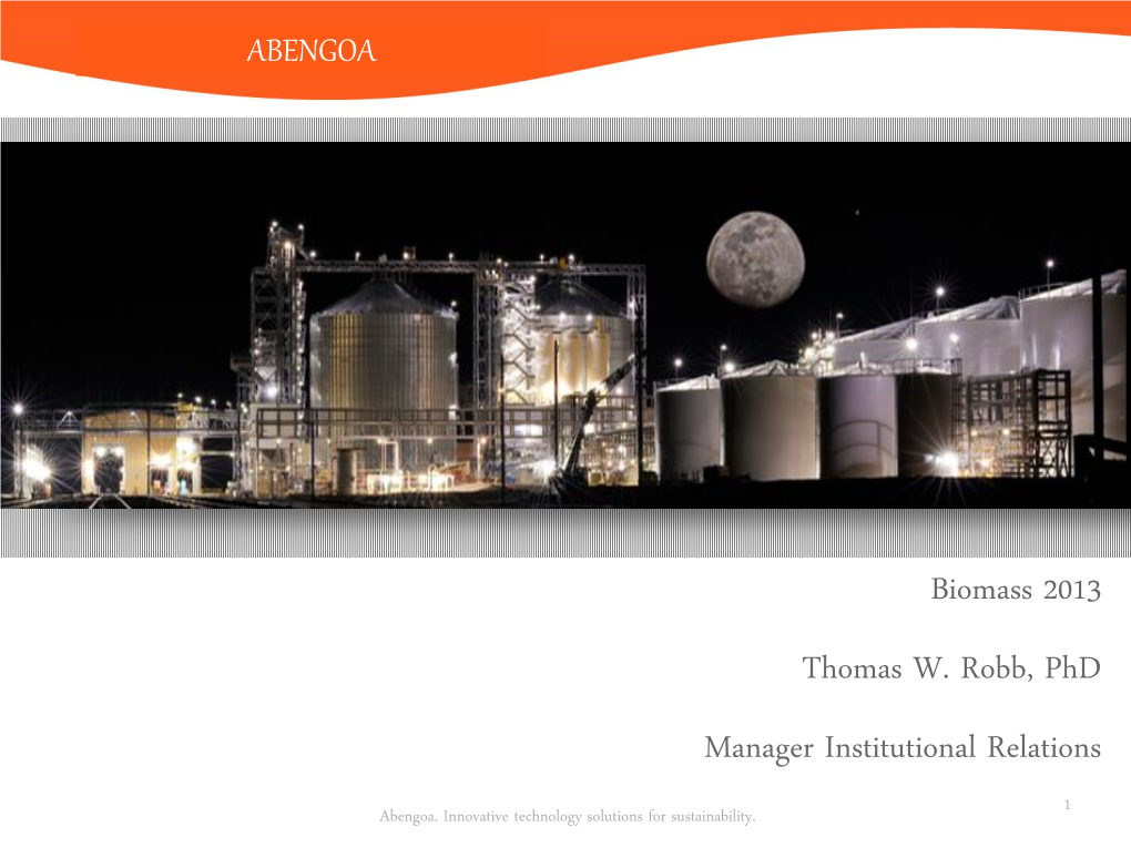 Abengoa IBR Successes