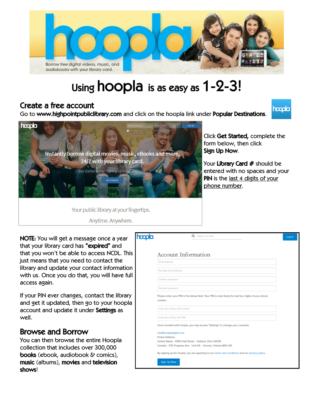 Using Hoopla Is As Easy As 1-2-3!