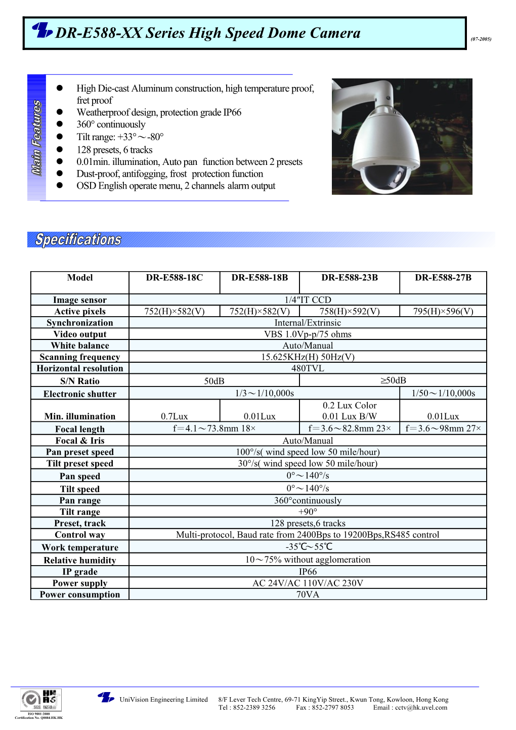 L High Die-Cast Aluminum Construction, High Temperature Proof, Fret Proof