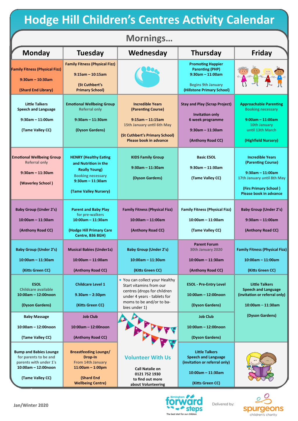 Hodge Hill Children's Centres Activity Calendar