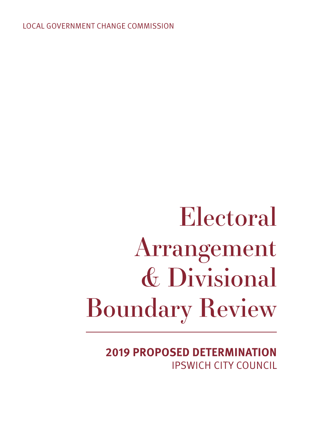 Electoral Arrangement & Divisional