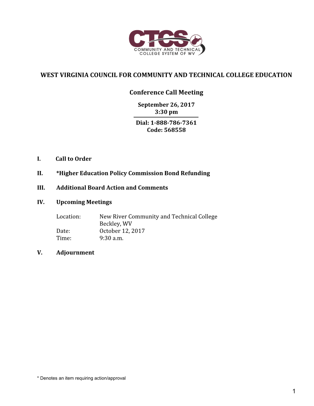 West Virginia Council for Community and Technical College Education
