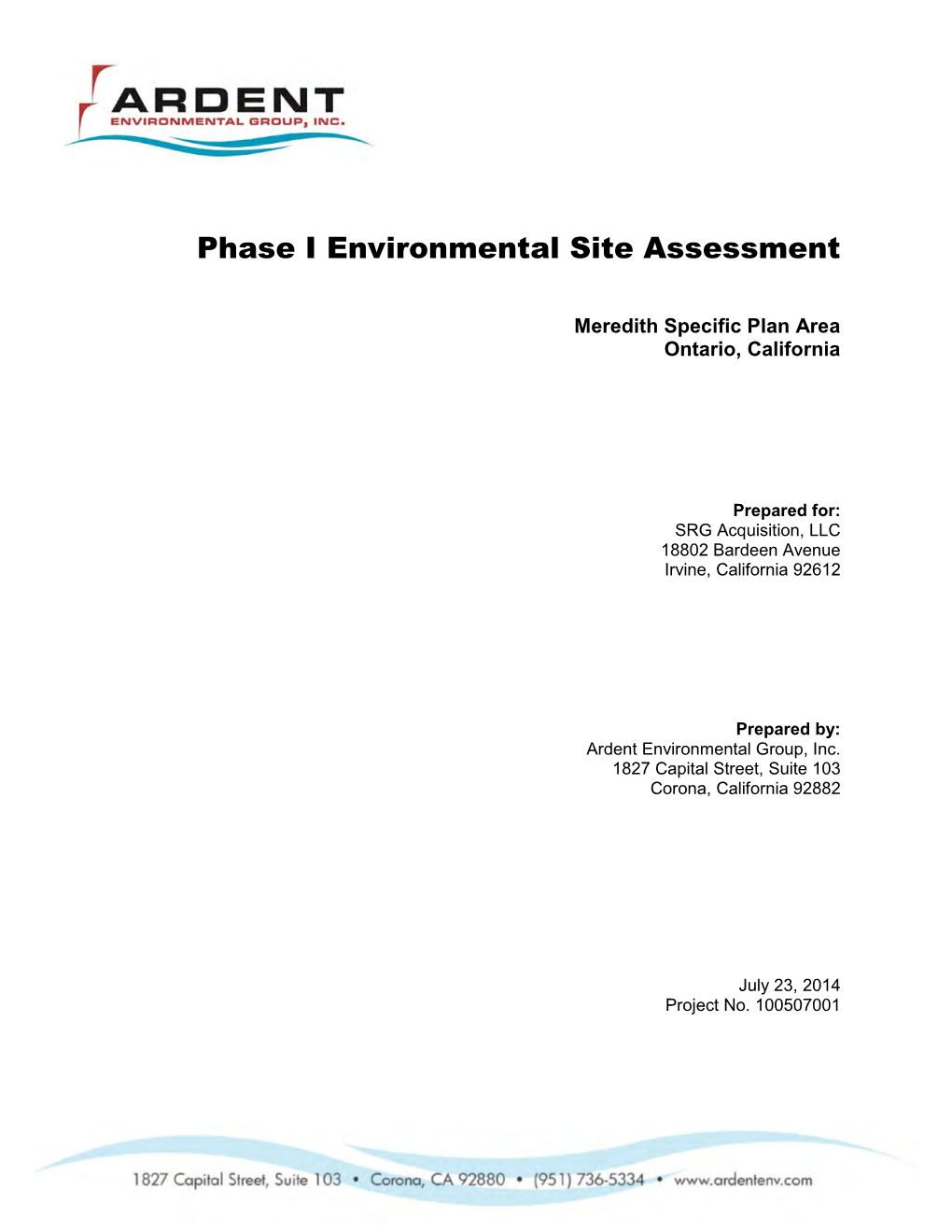 Phase I Environmental Site Assessment