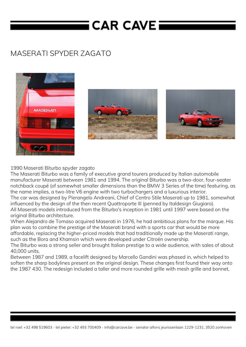Maserati Spyder Zagato