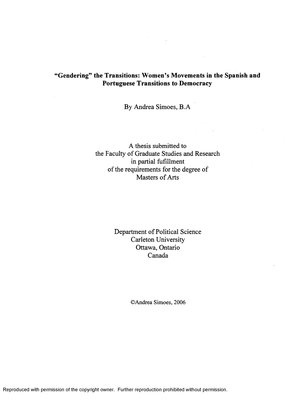 Women's Movements in the Spanish and Portuguese Transitions To