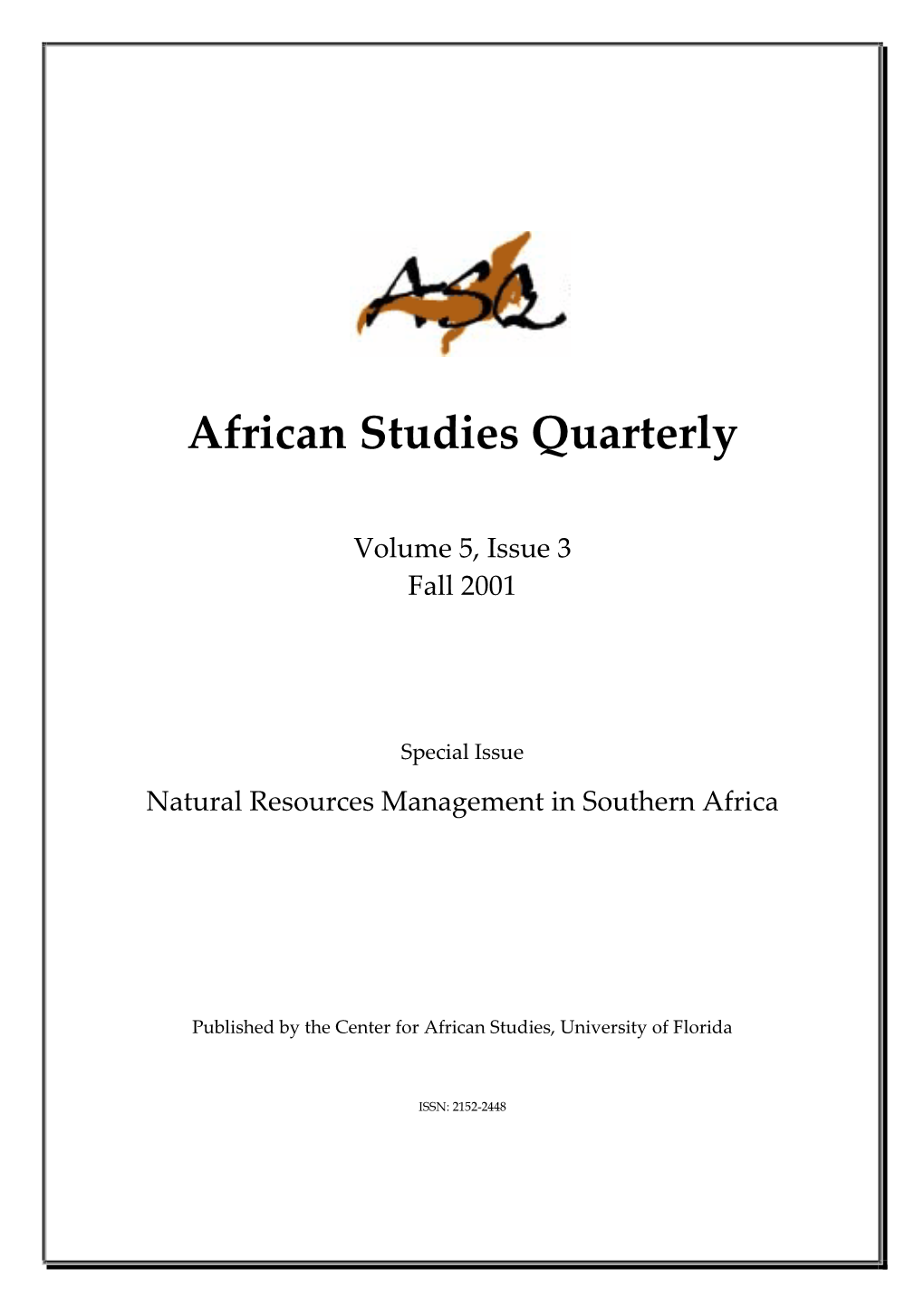 African Studies Quarterly