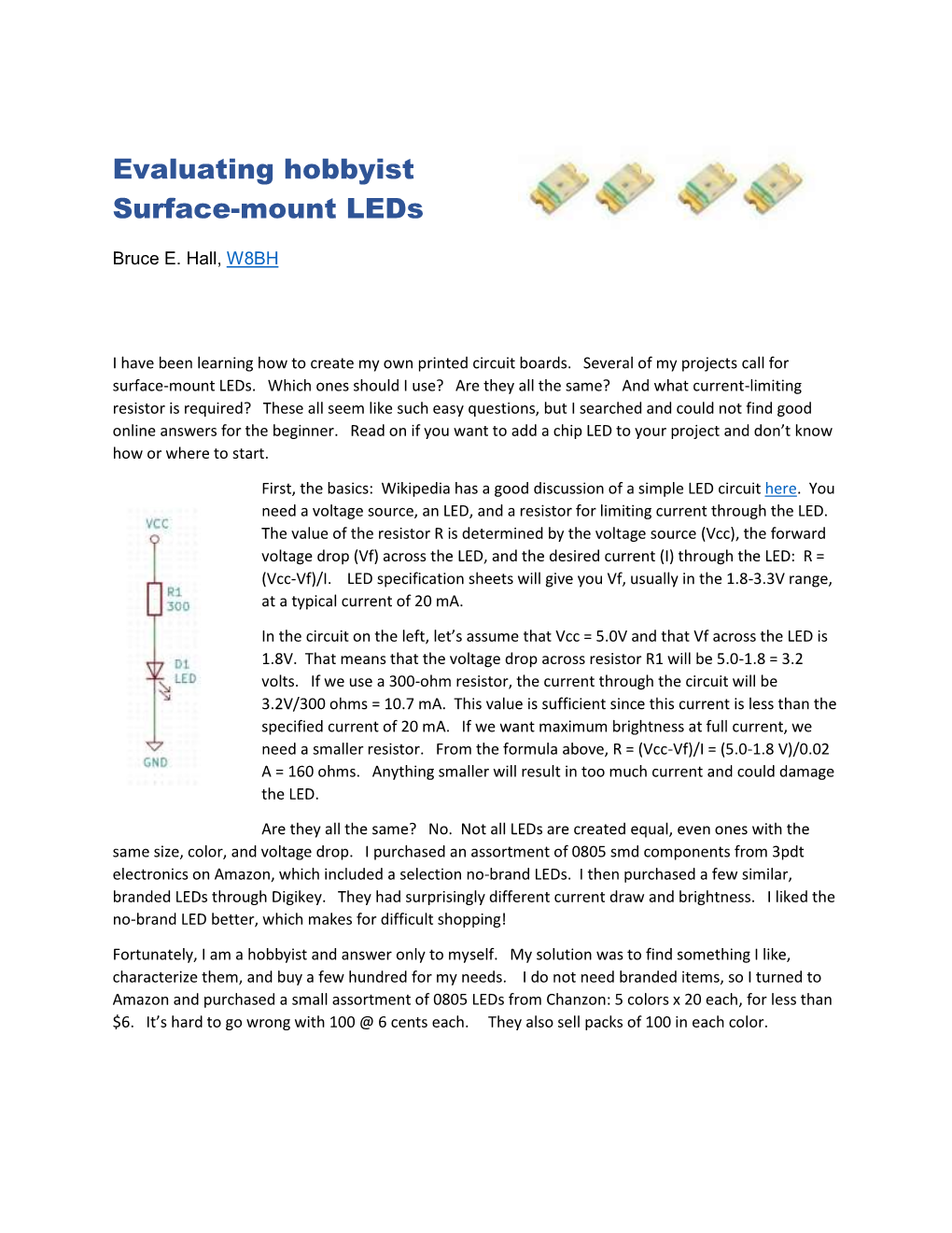 Evaluating Hobbyist Surface-Mount Leds