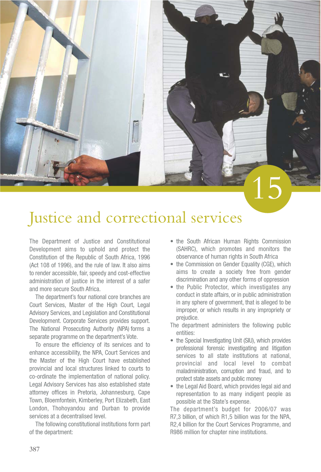 Justice and Correctional Services