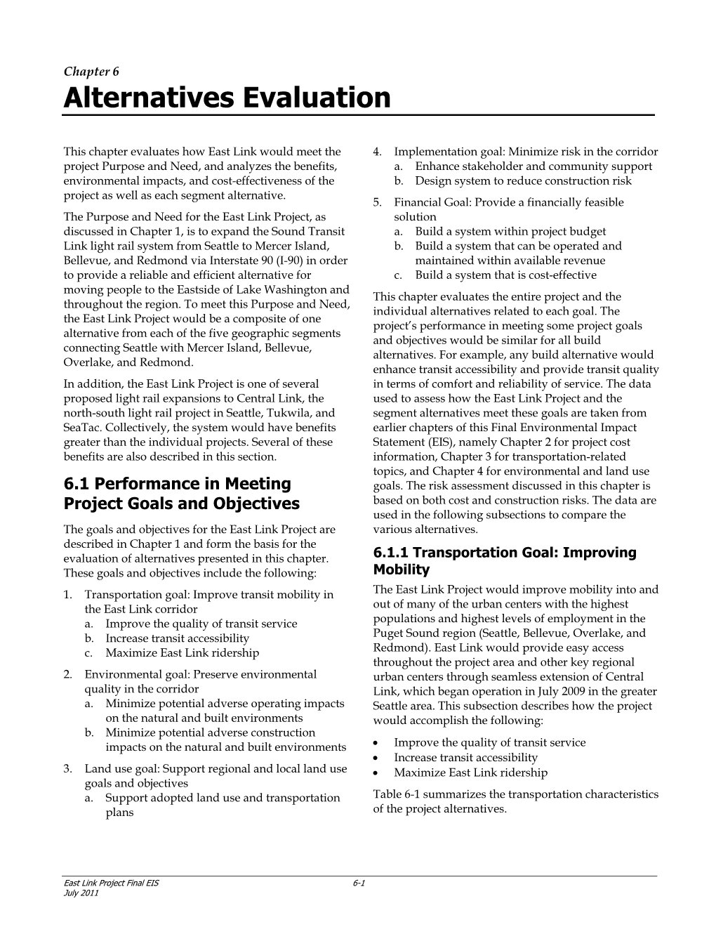 East Link Final Environmental Impact Statement