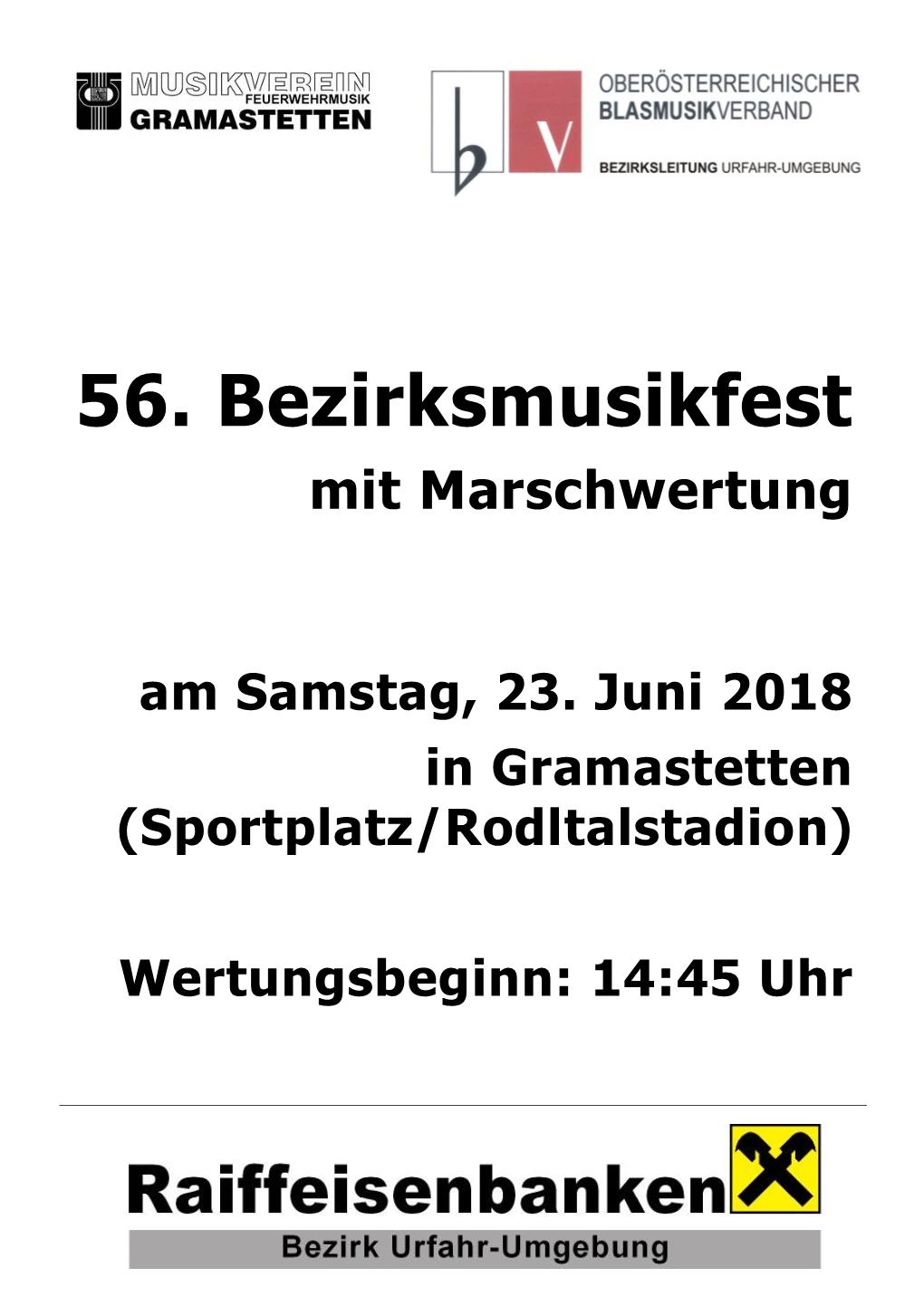 56. Bezirksmusikfest Mit Marschwertung