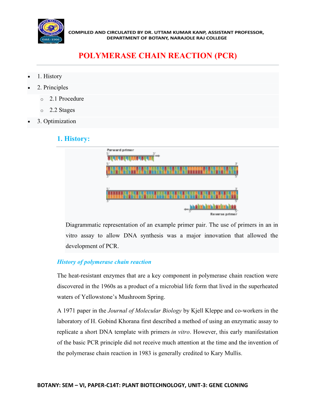 Polymerase Chain Reaction (Pcr)