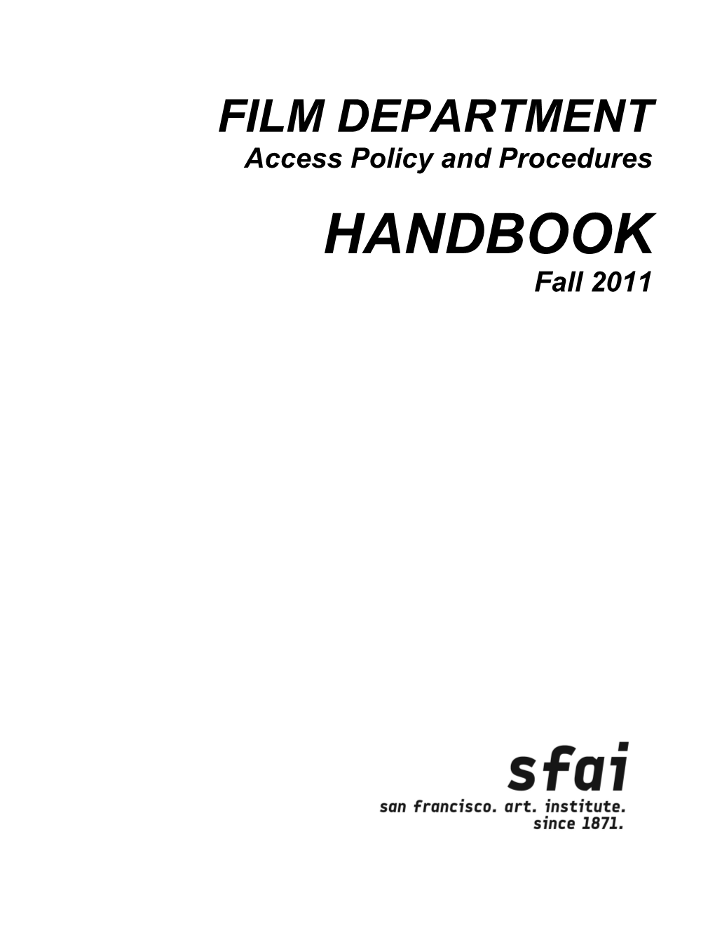SFAI Handbook