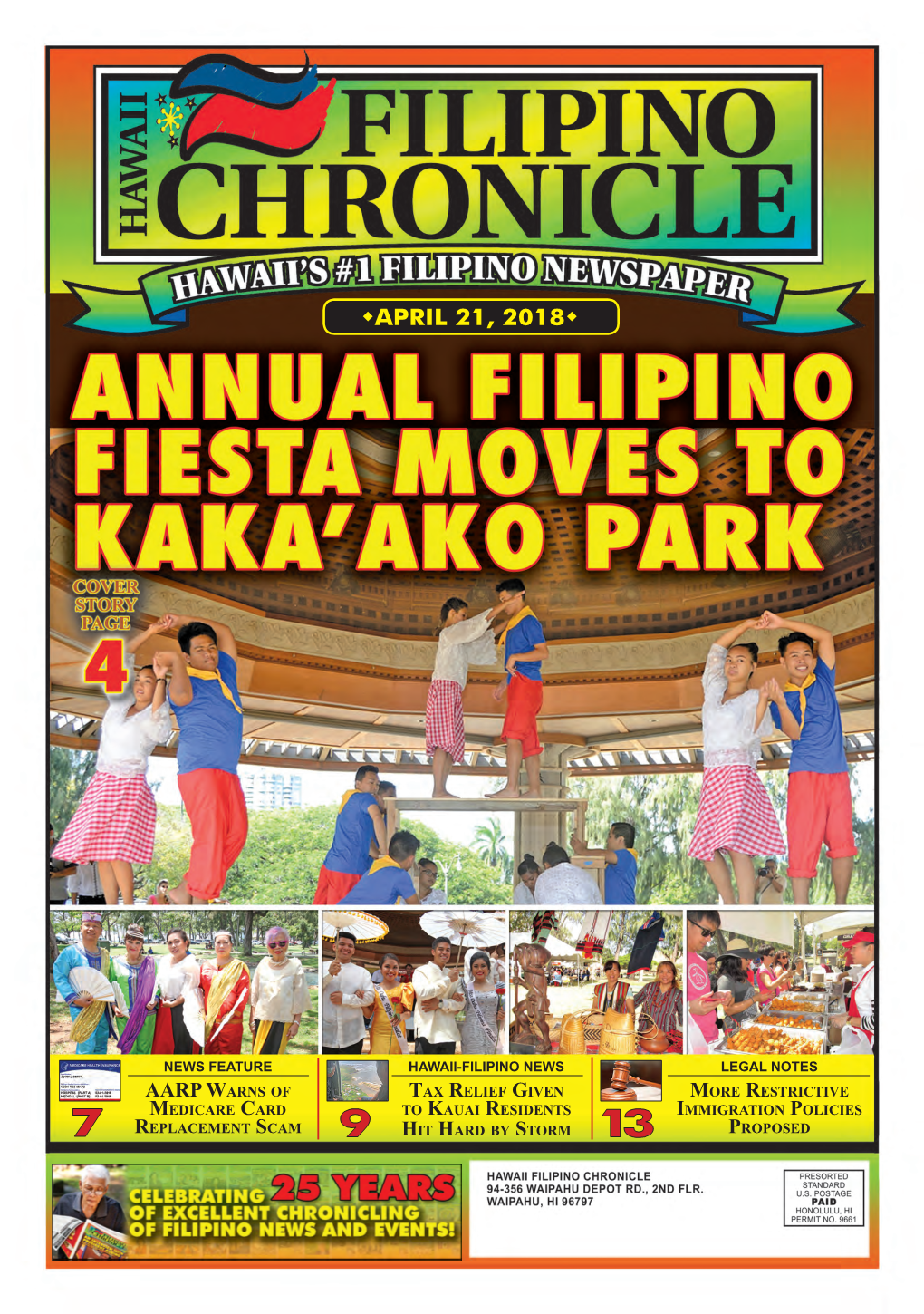 April 21, 2018  Hawaii Filipino Chronicle  1