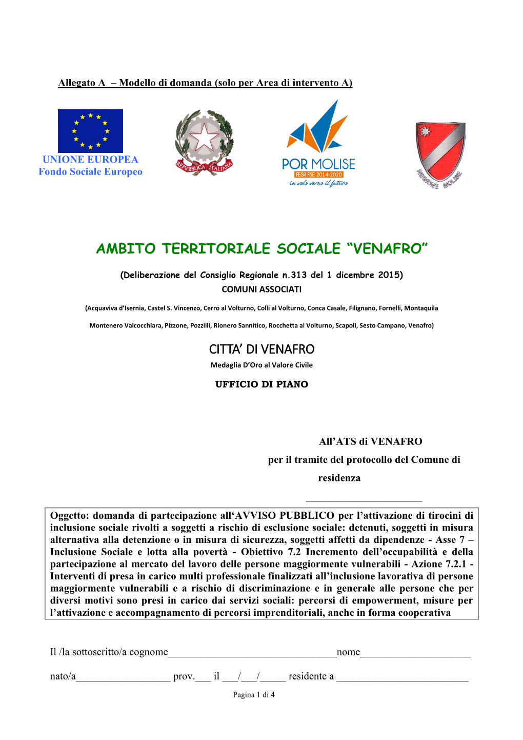 Ambito Territoriale Sociale “Venafro”