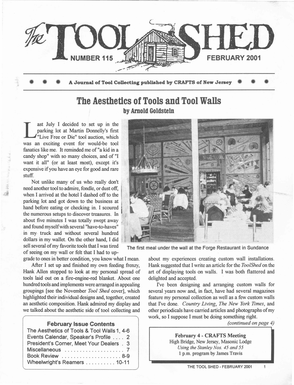 The Aesthetics of Tools and Tool Walls by Arnold Goldstein