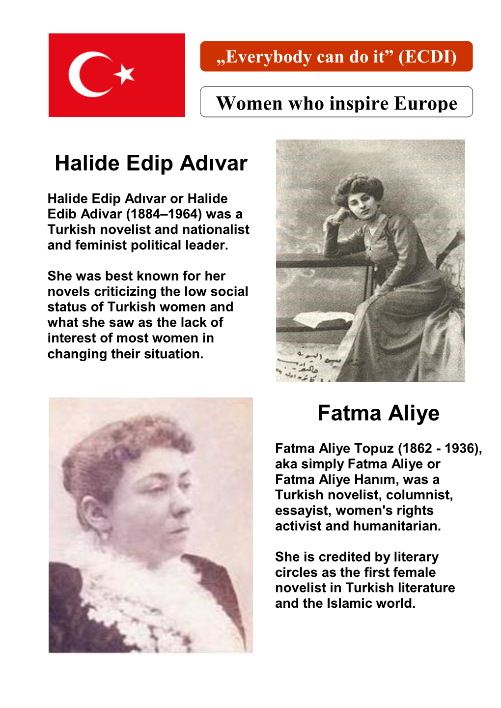 Turkish Women Inspired Europe