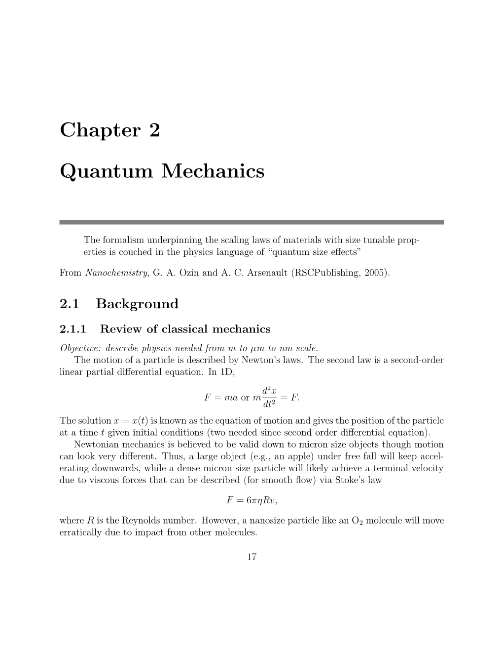 Chapter 2 Quantum Mechanics