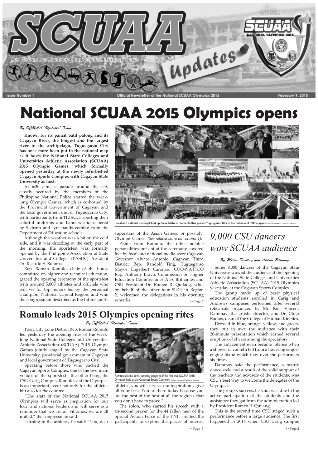 National SCUAA 2015 Olympics Opens