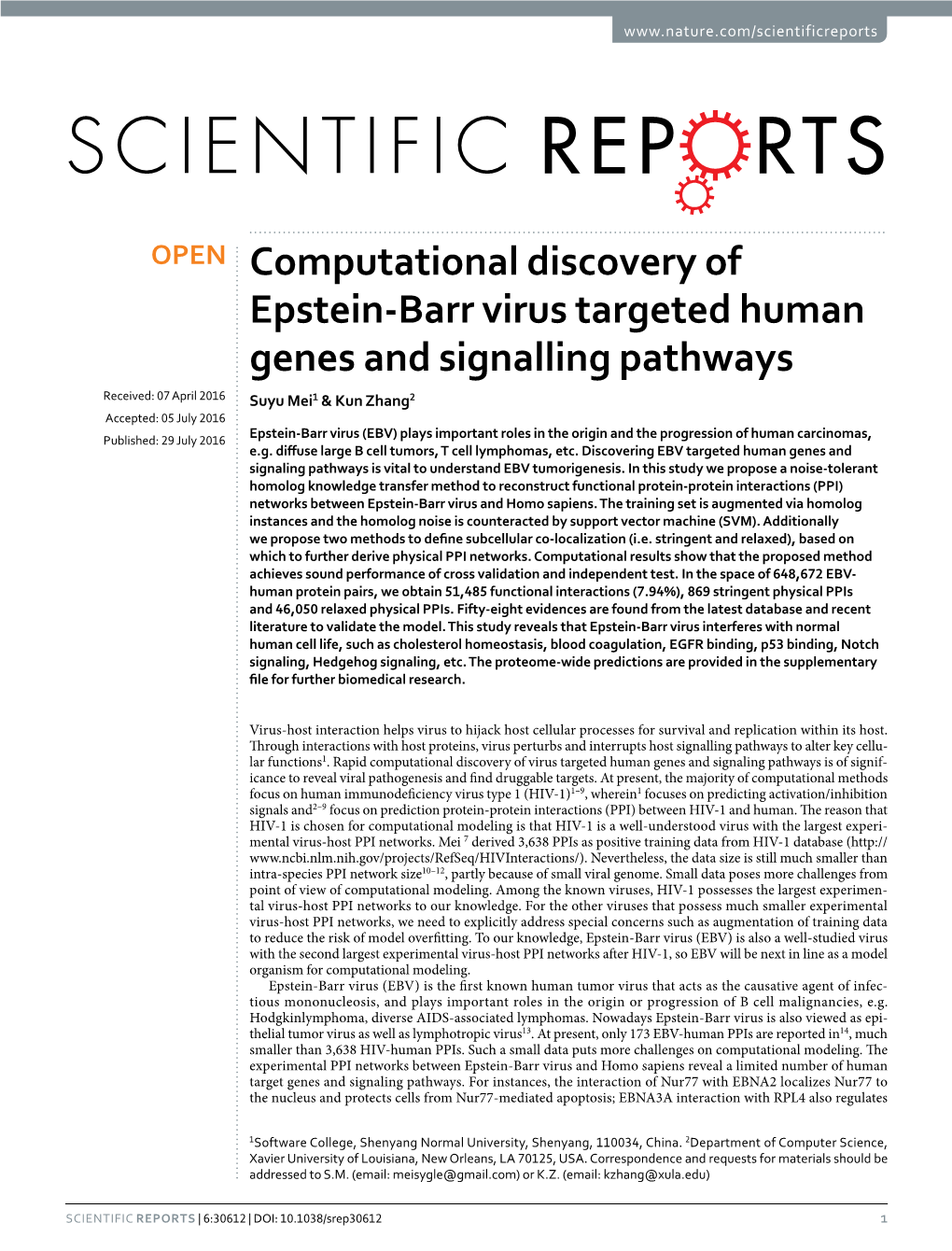 Computational Discovery of Epstein-Barr Virus Targeted Human