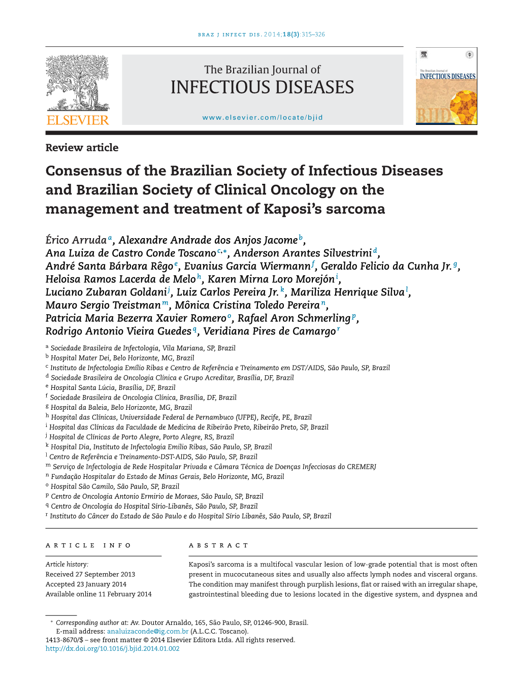 Consensus of the Brazilian Society of Infectious Diseases