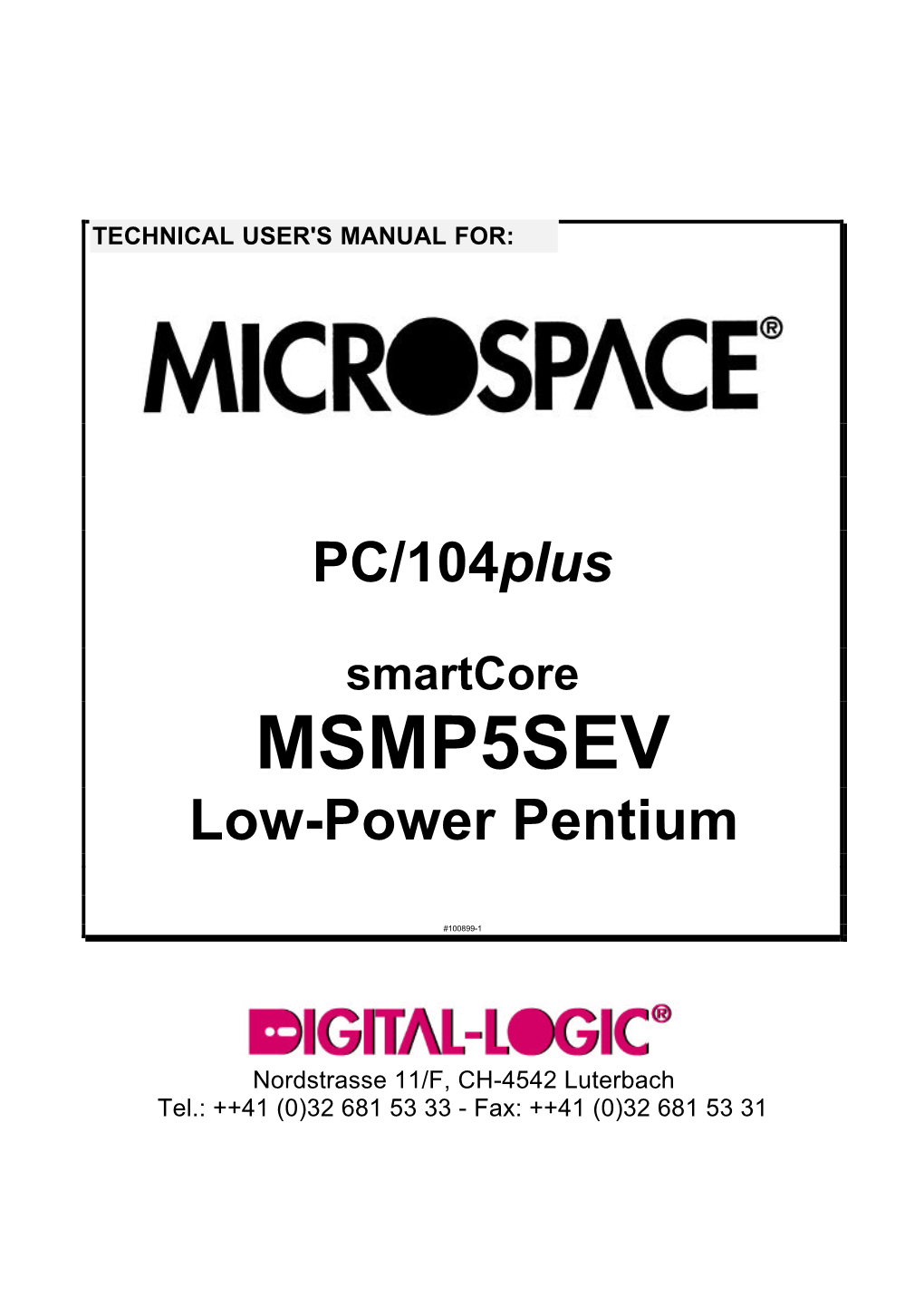 MSMP5SEV Low-Power Pentium