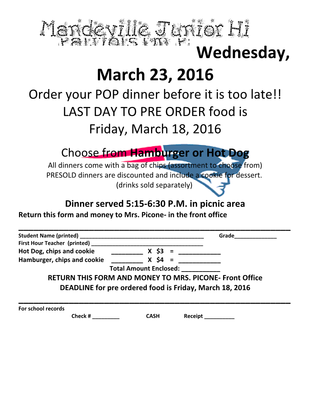 Order Your POP Dinner Before It Is Too Late