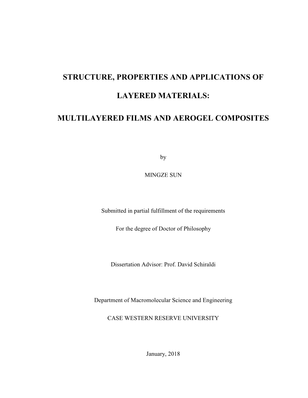 Structure, Properties and Applications Of