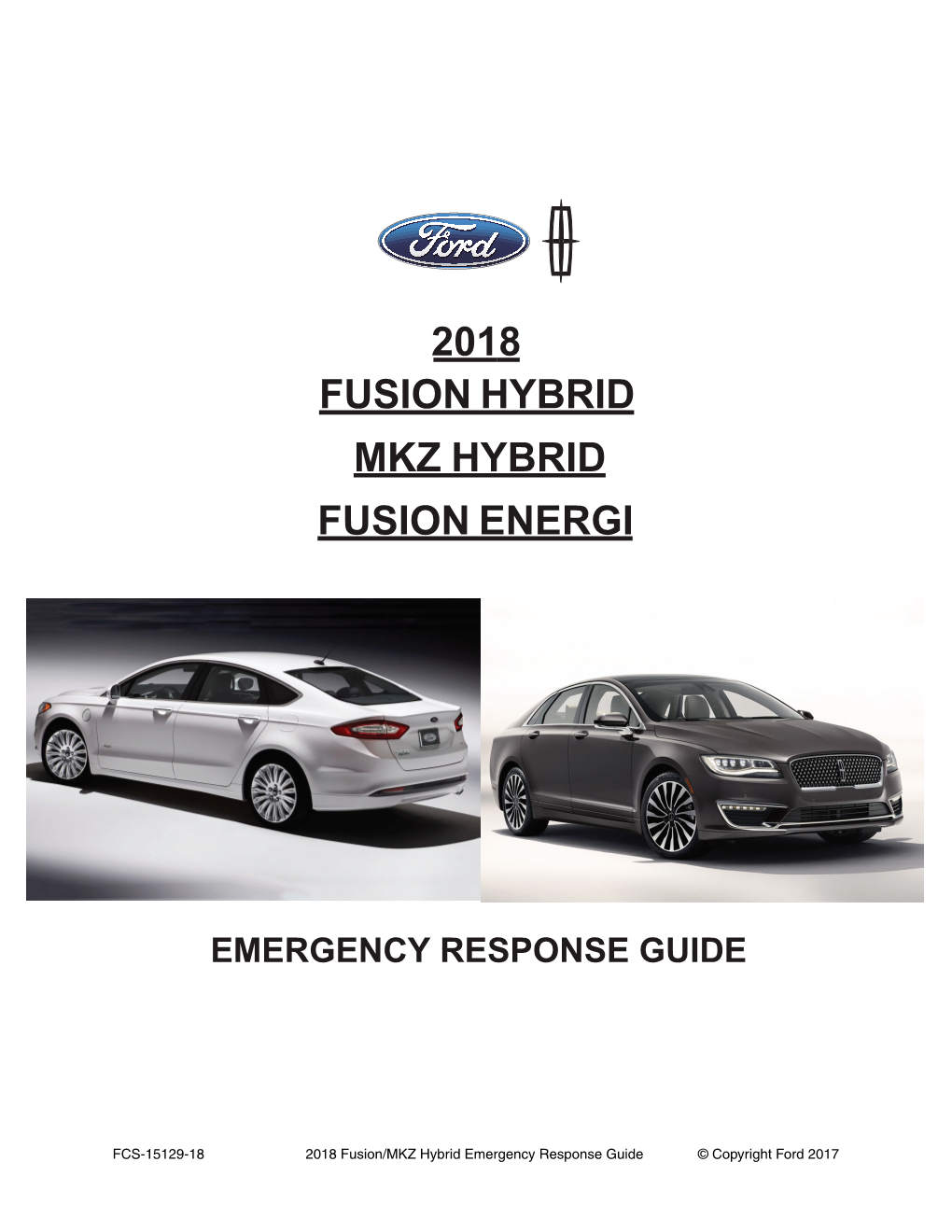 2018 Fusion Hybrid Mkz Hybrid Fusion Energi